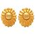 Pendientes de clip Hermès Gold Plated Sun dorados