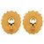 Pendientes de clip Hermès Gold Plated Sun dorados - view 2