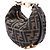 Borsa Hobo Fendigraphy in jacquard FF marrone Fendi Nano - vista 2