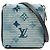 Blue Louis Vuitton Monogram Denim Watercolor Hickory Stripes Compact Wallet on Strap Small Wallets