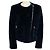 16 Céline Celine dunkelblaue Lammfell-Jacke mit Reißverschluss Marineblau