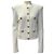 Cardigã de malha canelada branco Balmain com botões dourados