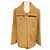 Akris Tan Lamb Shearling Zip Front Jacket Camel