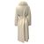 Autre Marque Abrigo Diomi Ivory de lana / cashmere con cuello de piel Beige - vista 3