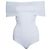 Alaïa, bodysuit de malha off-shoulder em branco