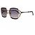 Gucci, gafas de sol cuadradas negras y doradas Negro Dorado