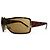 Chanel, gafas de sol shield marrones con acolchado Castaño
