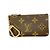 Louis Vuitton Monogram Pochette Clé Coin Case Marrone