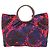 Borsa in pelle e tela Vivienne Westwood Marrone Rosso Blu - vista 3