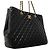 Borsa Tote Chanel in pelle di vitello martellata nera Nero - vista 2