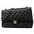 Borsa a tracolla Chanel in vitello martellato nero