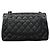 Borsa a tracolla Chanel in vitello martellato nero - vista 10