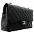 Borsa a tracolla Chanel in vitello martellato nero - vista 2