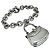 Bracciale a catena con motivo borsa manico Bamboo GUCCI Argento