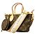 Borsa Tote Louis Vuitton Monogram Neverfull BB Marrone Beige