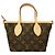 Borsa Tote Louis Vuitton Monogram Neverfull BB Marrone Beige - vista 6