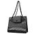 Borsa Tote Chanel in pelle di vitello martellata nera Nero