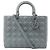 Autre Marque Borsa a mano 2Way Lady Dior Large in pelle Cannage Grigia Grigio