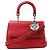 Autre Marque Borsa a mano 2Way piccola Be Dior in pelle rossa di Dior Blu