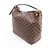Borsa a tracolla Louis Vuitton Duomo Hobo Damier Ebene in marrone Rosso - vista 2