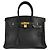 Hermès Hermes Birkin Black Clemence mit Gold Hardware 35 Schwarz