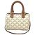 Céline Bolsa de Ombro Celine Triomphe Small Boston Marrom Branco