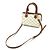 Céline Bolsa de Ombro Celine Triomphe Small Boston Marrom Branco - vista 2