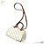 Céline Bolsa de Ombro Celine Triomphe Small Boston Marrom Branco - vista 3