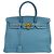 Hermès Hermes Birkin Blue Clemence con Gold Hardware 35