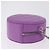 Chanel Runde Clutch mit Kette aus gestepptem Lammleder Mini Lila - Ansicht 3