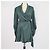 Vestido mini cruzado evasé de seda verde oscuro Zimmermann