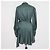 Vestido mini cruzado evasé de seda verde oscuro Zimmermann - vista 3