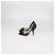 Sandali Jimmy Choo in tessuto broccato nero con fiocco - vista 4