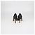 Sandali Jimmy Choo in tessuto broccato nero con fiocco - vista 5