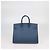 Hermès Borsa Birkin 25 Sellier Hermes Bleu De Prusse in pelle Epsom con hardware Gold Blu - vista 3