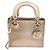 Mini borsa Lady Dior in pitone oro Christian Dior