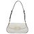 Prada Ivory Brushed Leather Plaque Flap Shoulder Bag Cream