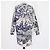 Christian Dior Tunica stampata in cotone blu navy e off white Bianco sporco - vista 3