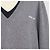 Miu Miu V-Ausschnitt Pullover aus Kaschmir und Seide in Grau und Marineblau Dunkelblau - Ansicht 4