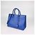 Autre Marque Saint Laurent Sac De Jour Tote Piccola in Pelle Blu - vista 2