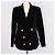 Blazer doppiopetto Balmain in velluto nero