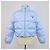 Prada Light Blue Quilted Re-Nylon Puffer Cropped Down Jacket