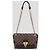 Borsa Louis Vuitton Vavin PM in tela Damier Ebene nera D'oro