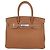 Hermès Bolsa Birkin 30 Hermes em couro Togo Gold com hardware Palladium Marrom