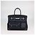 Hermès Borsa Cargo Birkin 35 Hermes in pelle Swift nera e tela Goeland Nero Blu
