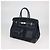 Hermès Borsa Cargo Birkin 35 Hermes in pelle Swift nera e tela Goeland Nero Blu - vista 2