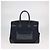 Hermès Borsa Cargo Birkin 35 Hermes in pelle Swift nera e tela Goeland Nero Blu - vista 3