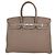 Hermès Hermes Birkin 35 Tasche aus Clemence Leder Etoupe mit Palladium Hardware Taupe