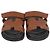 Hermès Hermes Gold Leather Chypre Sandals Brown