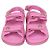 Chanel Dad Flache Sandalen aus rosa gestepptem Lackleder Pink